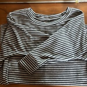 Soft Grey and Black Half Sleeve Shirt from Sonoma